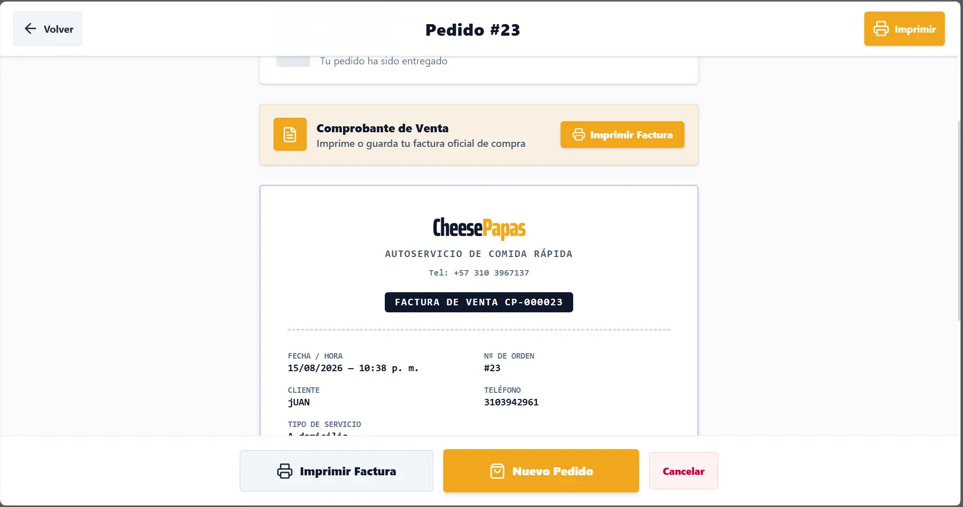 CheesePapas Autoservicio 1
