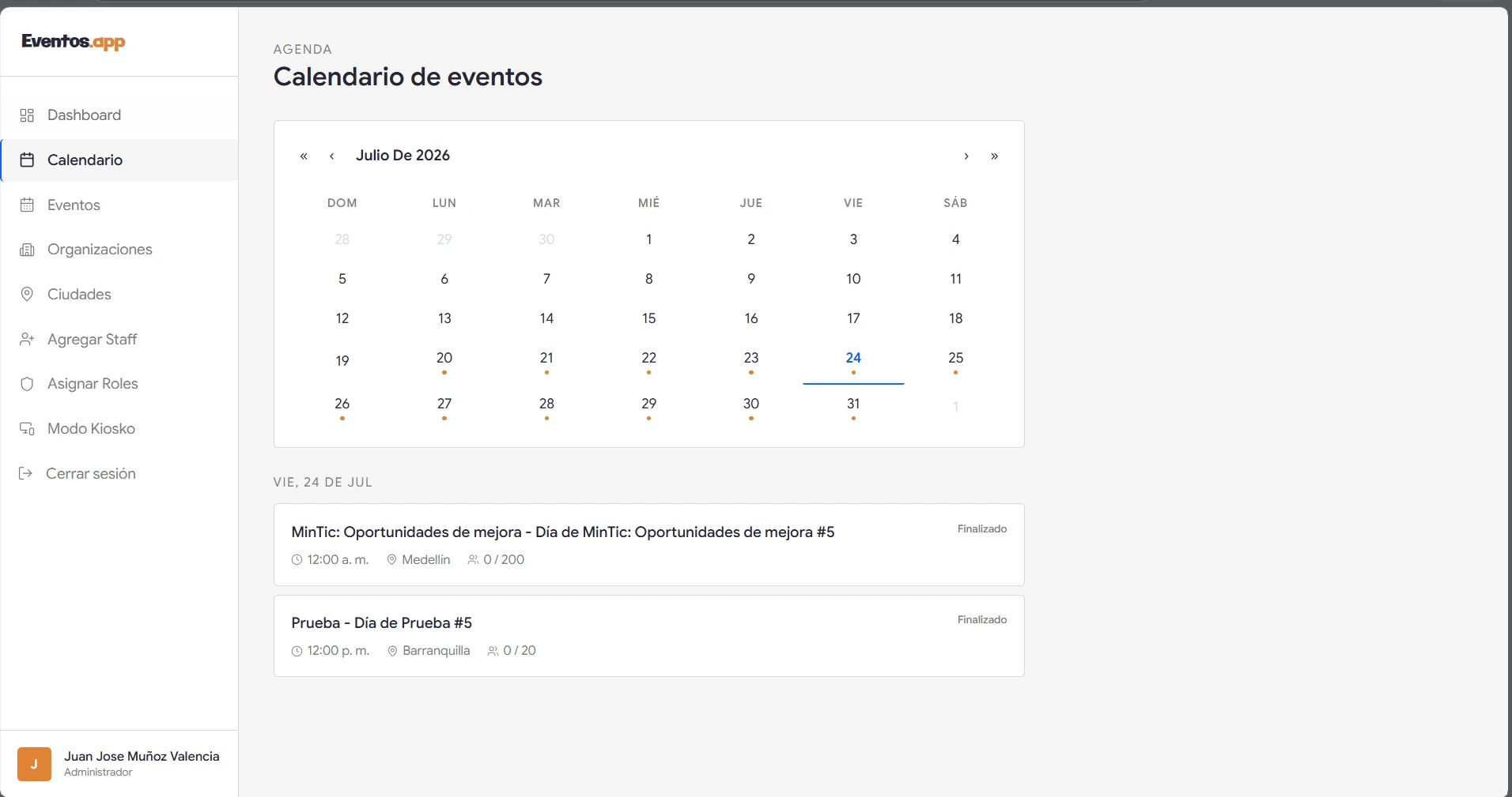 Events App MVP 2
